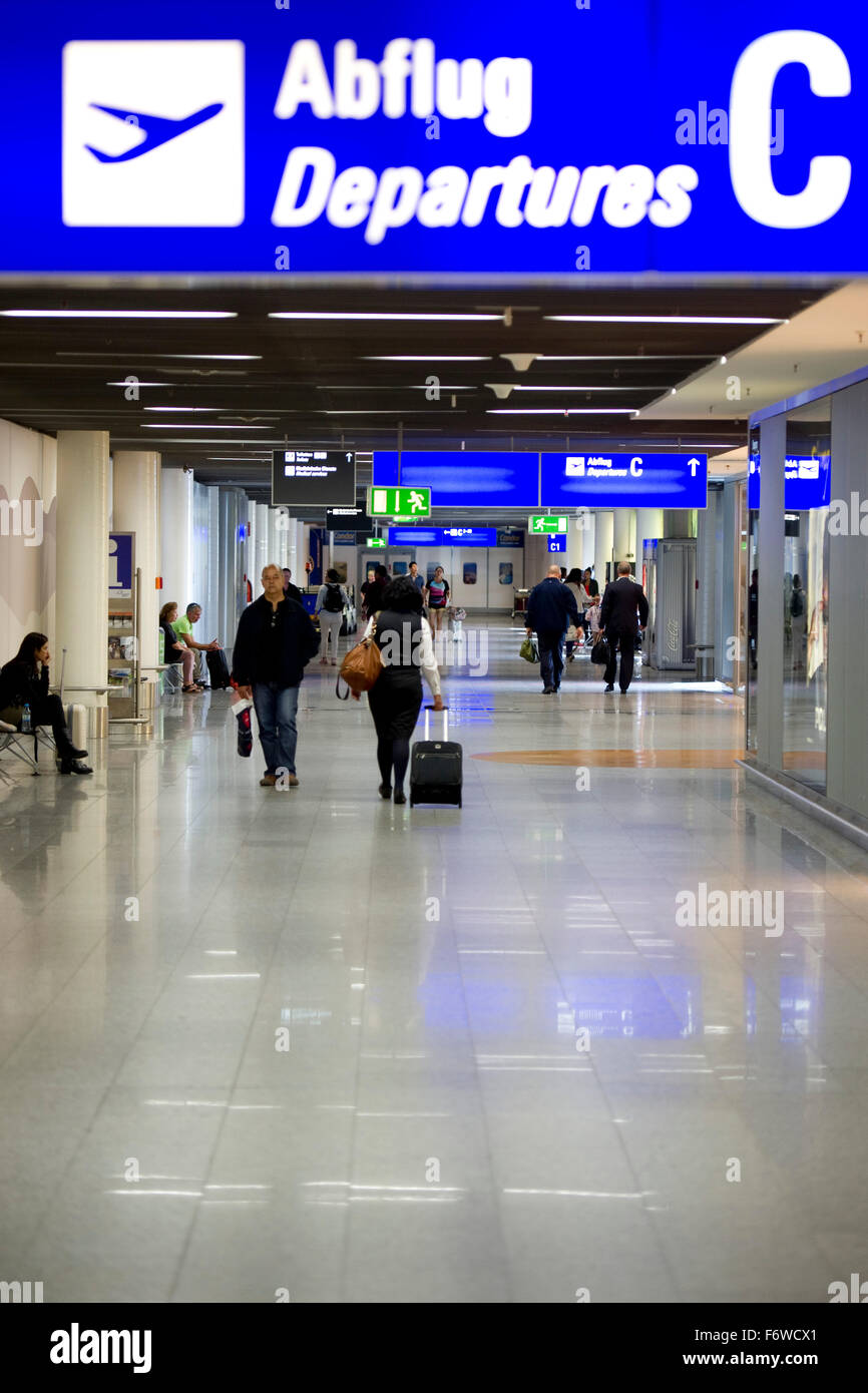 Impressions from the Frankfurt Airport, taken on 28 October 2015. Stock Photo