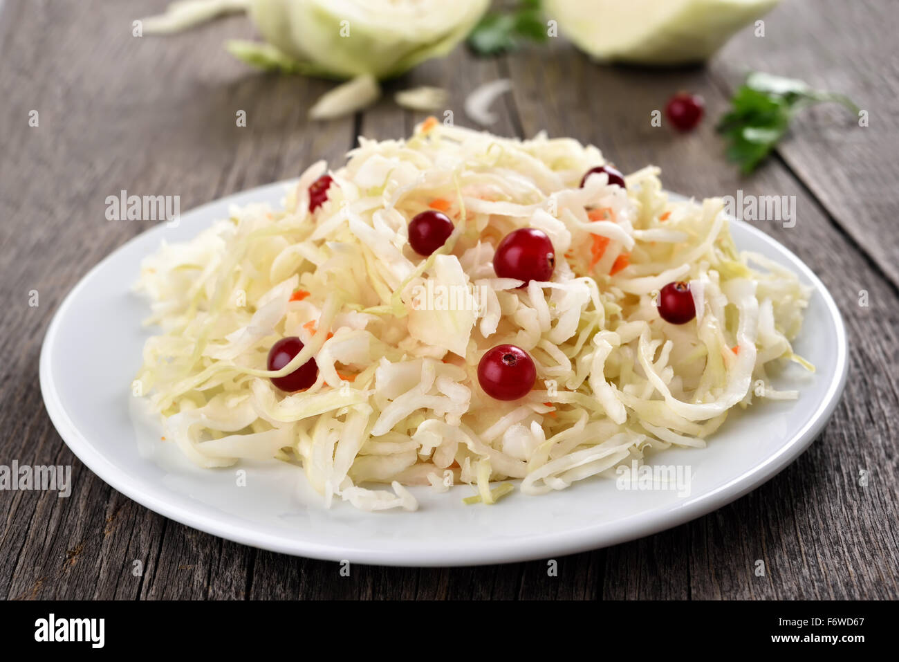 Pickled cabbage (sauerkraut) Stock Photo