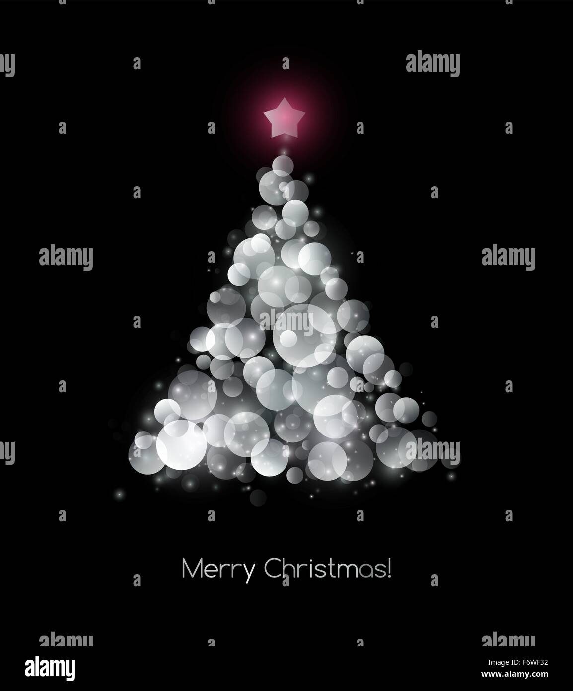 Christmas card silver frame white Stock Vector Images - Alamy