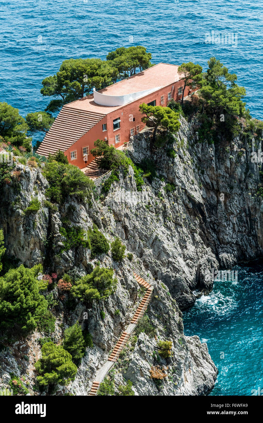 Casa Malaparte, Capri, Campania, Italy Stock Photo