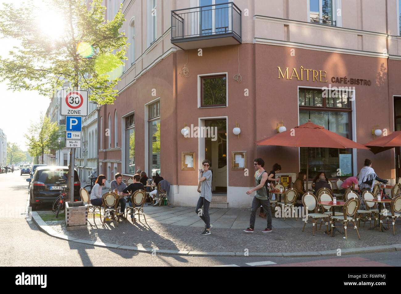 Pavement cafe, Leipzig, Saxony, Germany Stock Photo Alamy