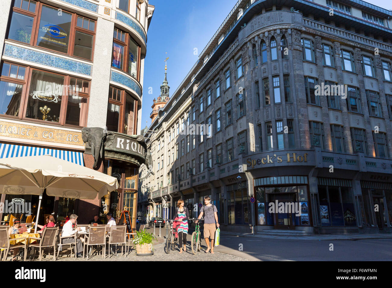 Riquet house and Specks Hof, Leipzig, Saxony, Germany Stock Photo