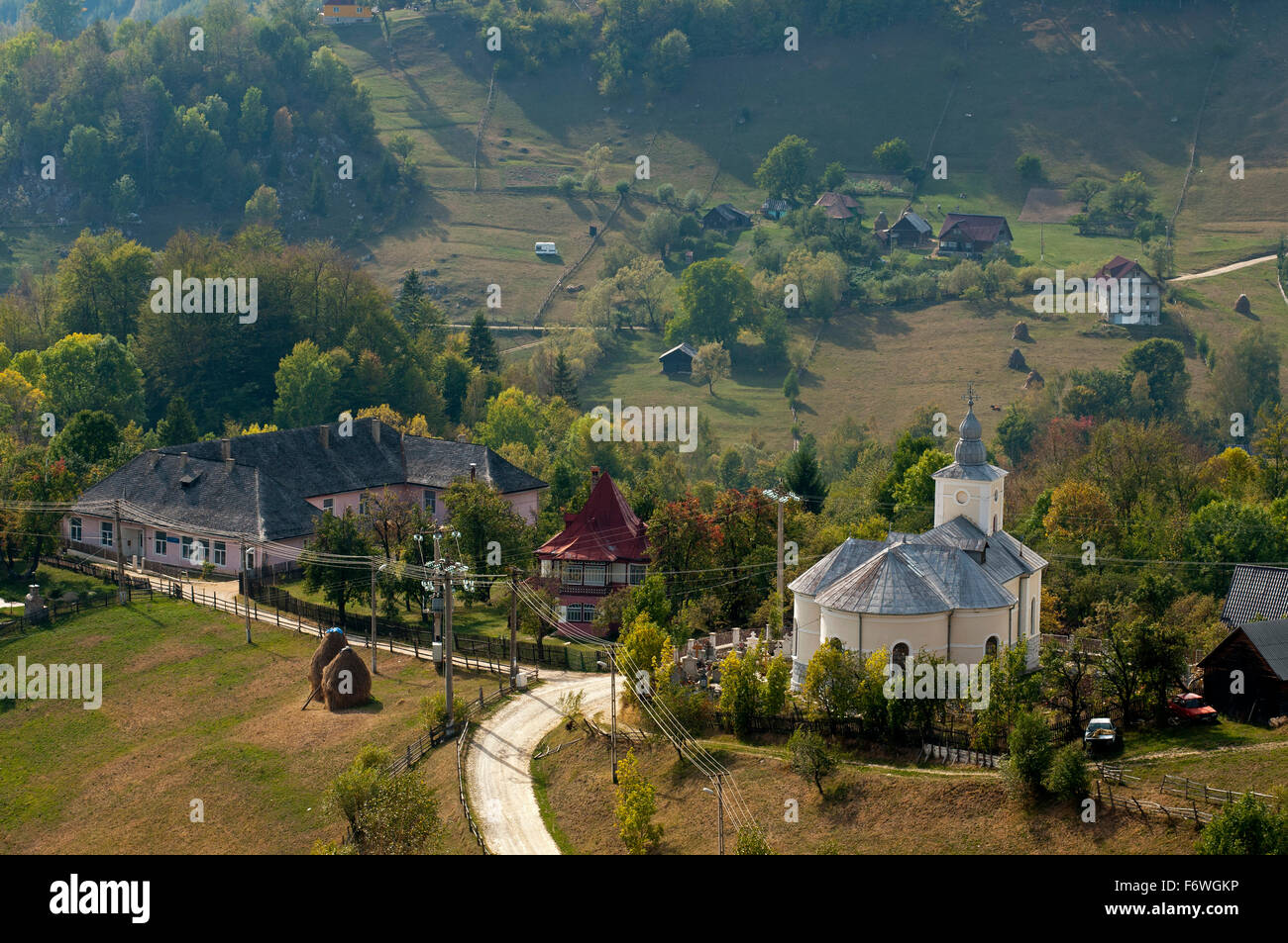 Church in the village of Magura, Transylvania, Romania Stock Photo - Alamy