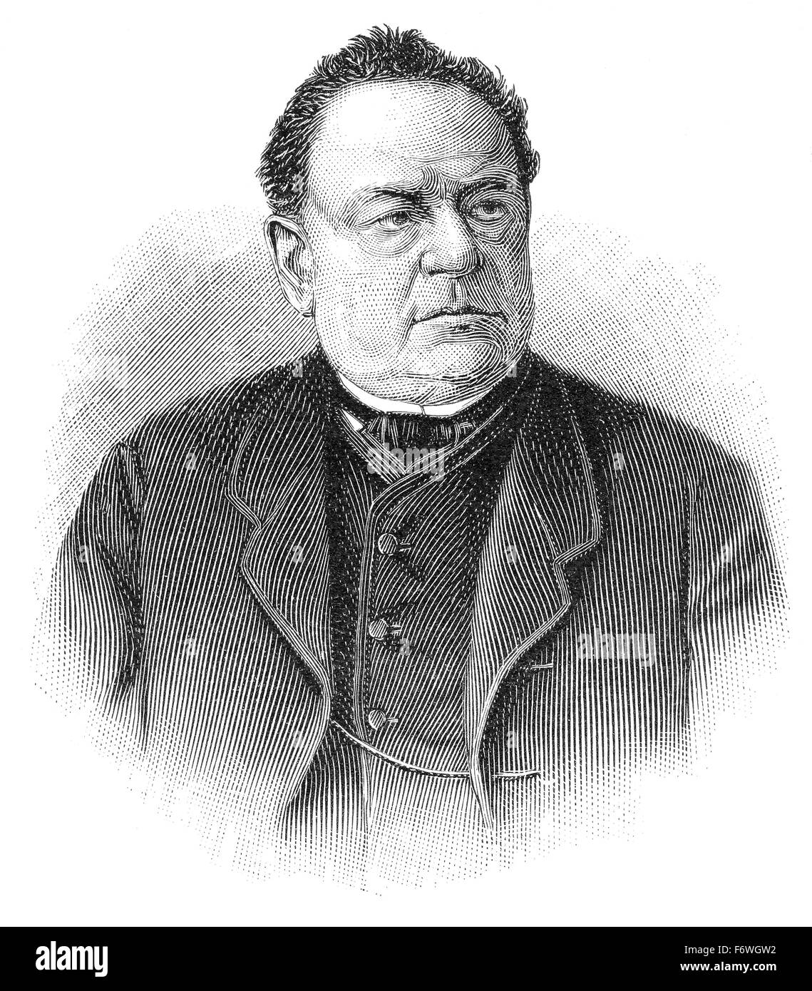 Moritz Hermann Boris Semyonovich von Jacobi, 1801-1874, a German and Russian engineer and physicist, Stock Photo