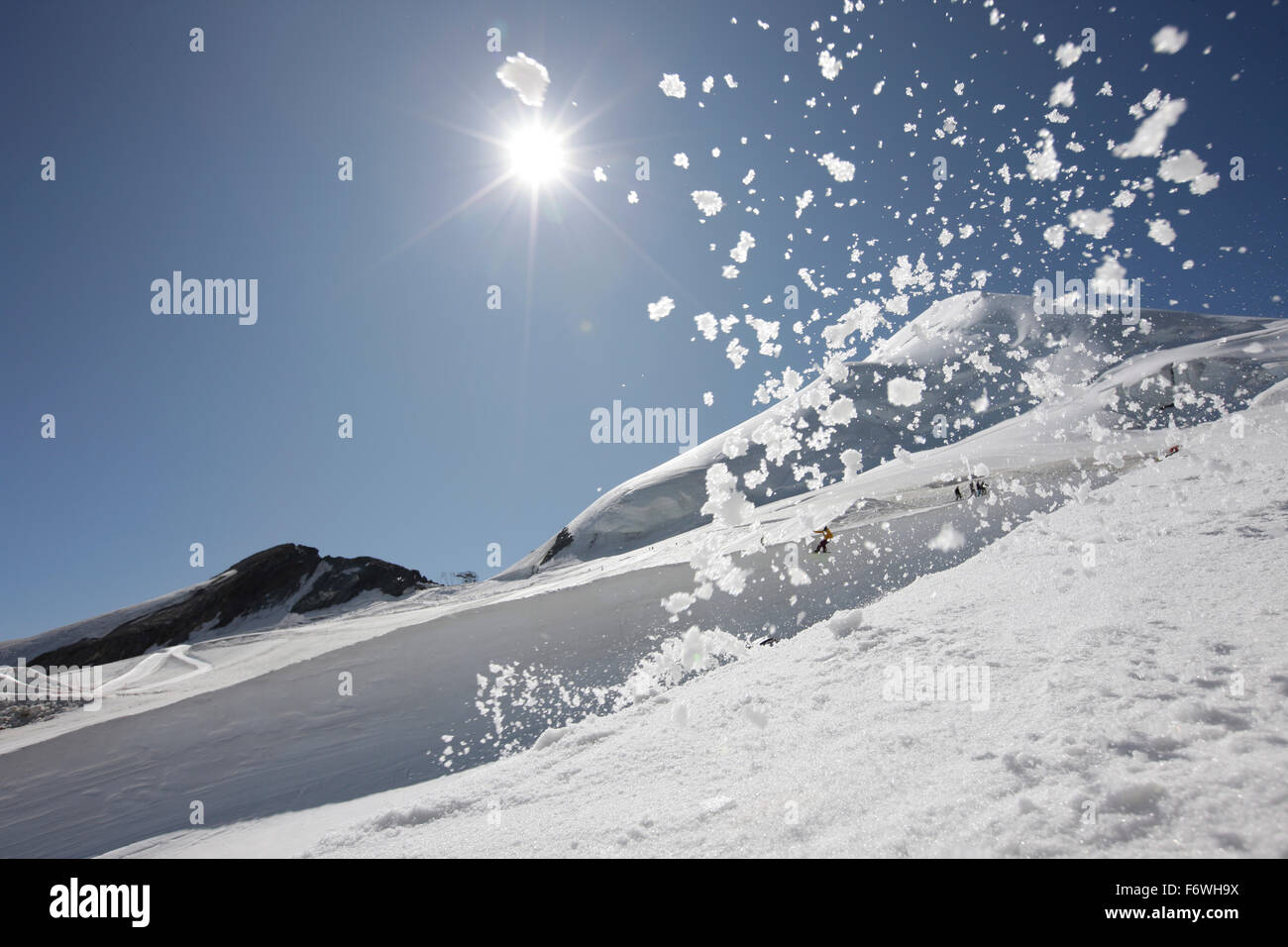 Snow flurry, Pitztal glacier, Pitztal, Tyrol, Austria Stock Photo