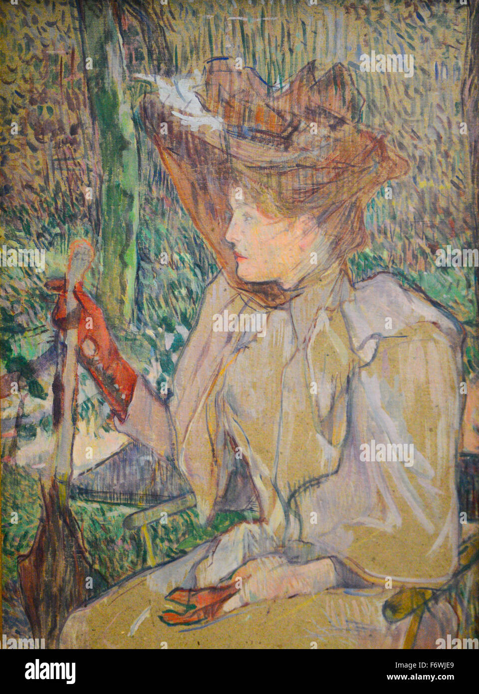 Henri de toulouse-Lautrec - La Femme aux Gants - 1890 Stock Photo