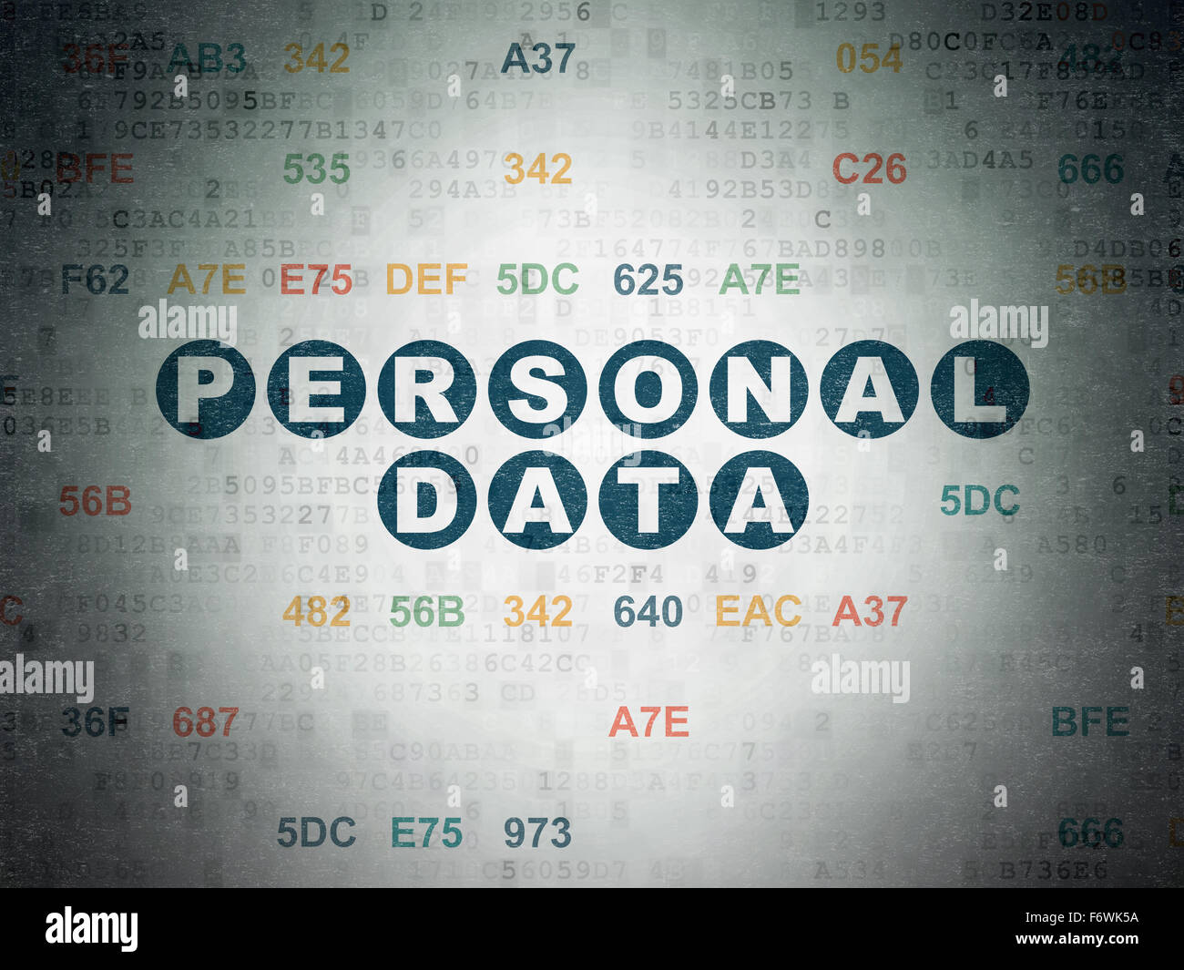 Information concept: Personal Data on Digital Paper background Stock ...