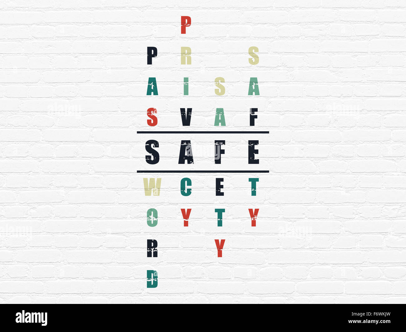Safety concept Safe in Crossword Puzzle Stock Photo Alamy