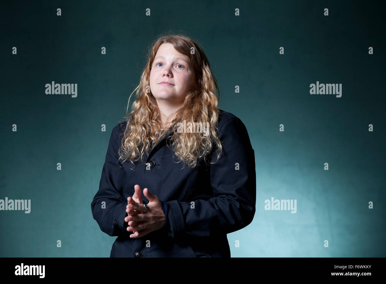 Kate Tempest, the English poet, spoken word artist and playwright, at the Edinburgh International Book Festival 2015. Stock Photo