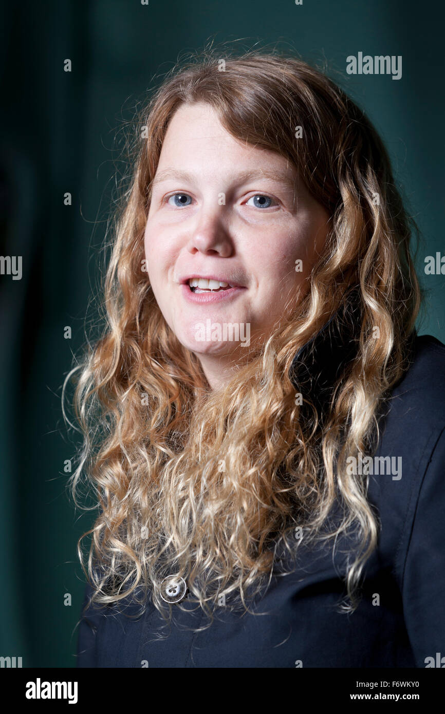 Kate Tempest, the English poet, spoken word artist and playwright, at the Edinburgh International Book Festival 2015. Stock Photo