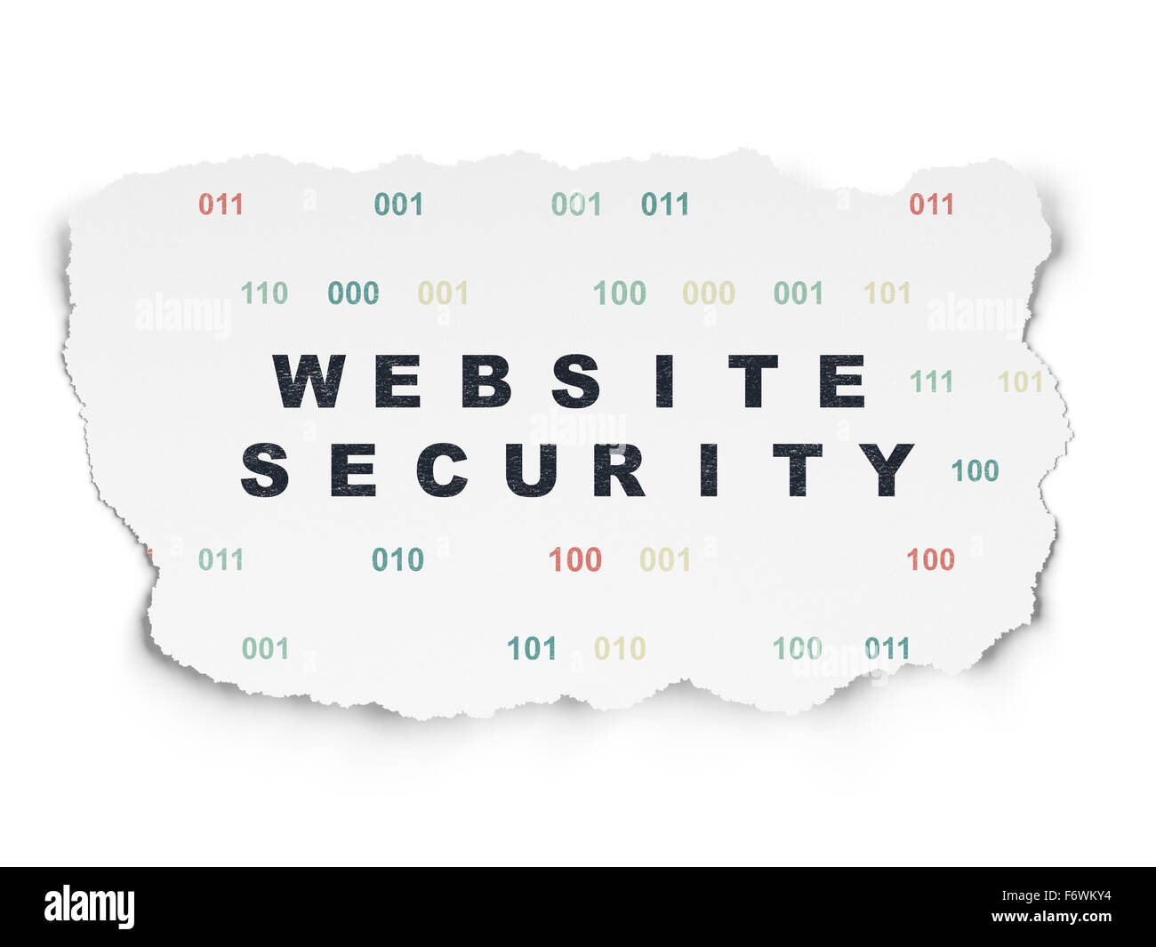 Web development concept: Website Security on Torn Paper background Stock Photo