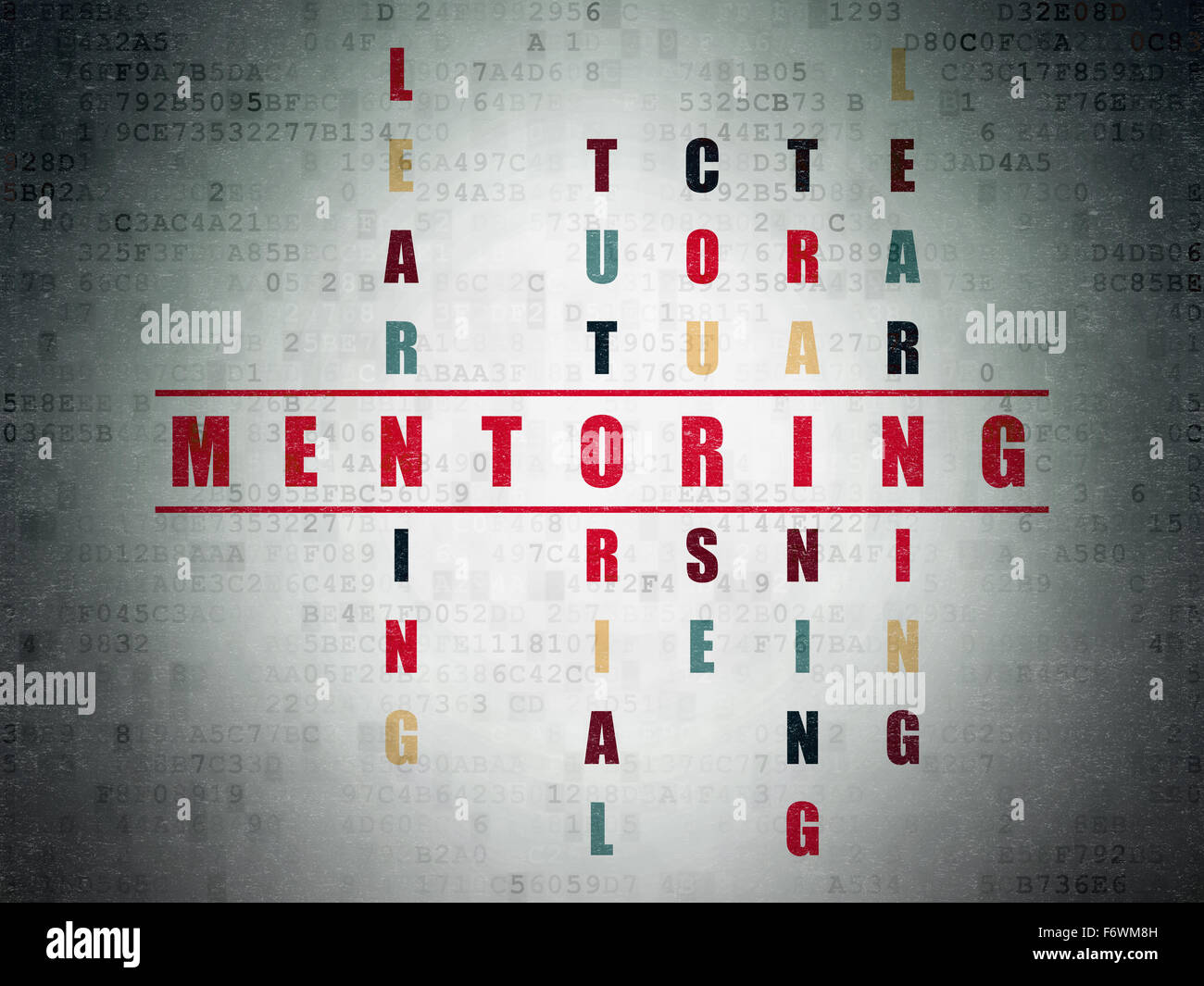Studying concept: Mentoring in Crossword Puzzle Stock Photo - Alamy