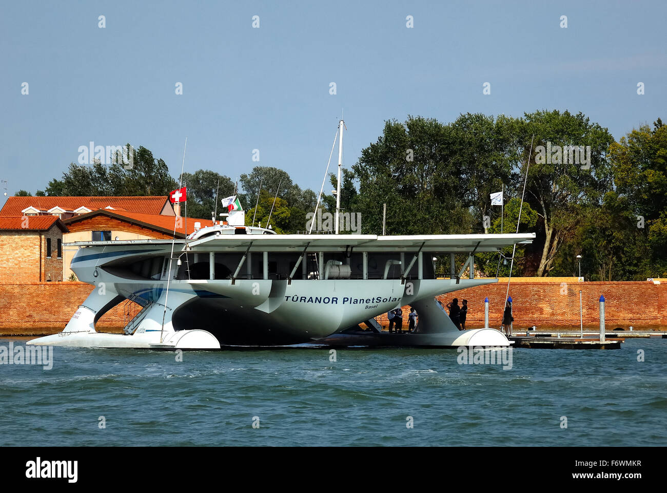 The MS Tûranor PlanetSolar in Venice lagoon. MS Tûranor PlanetSolar ...