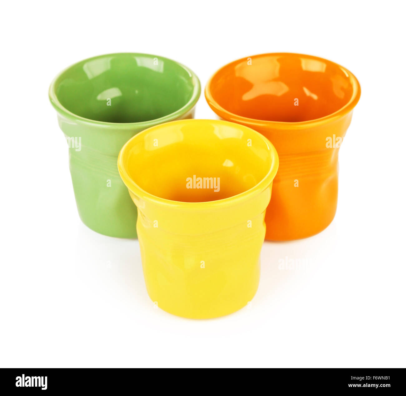 original colorful espresso cups, isolated on white Stock Photo Alamy