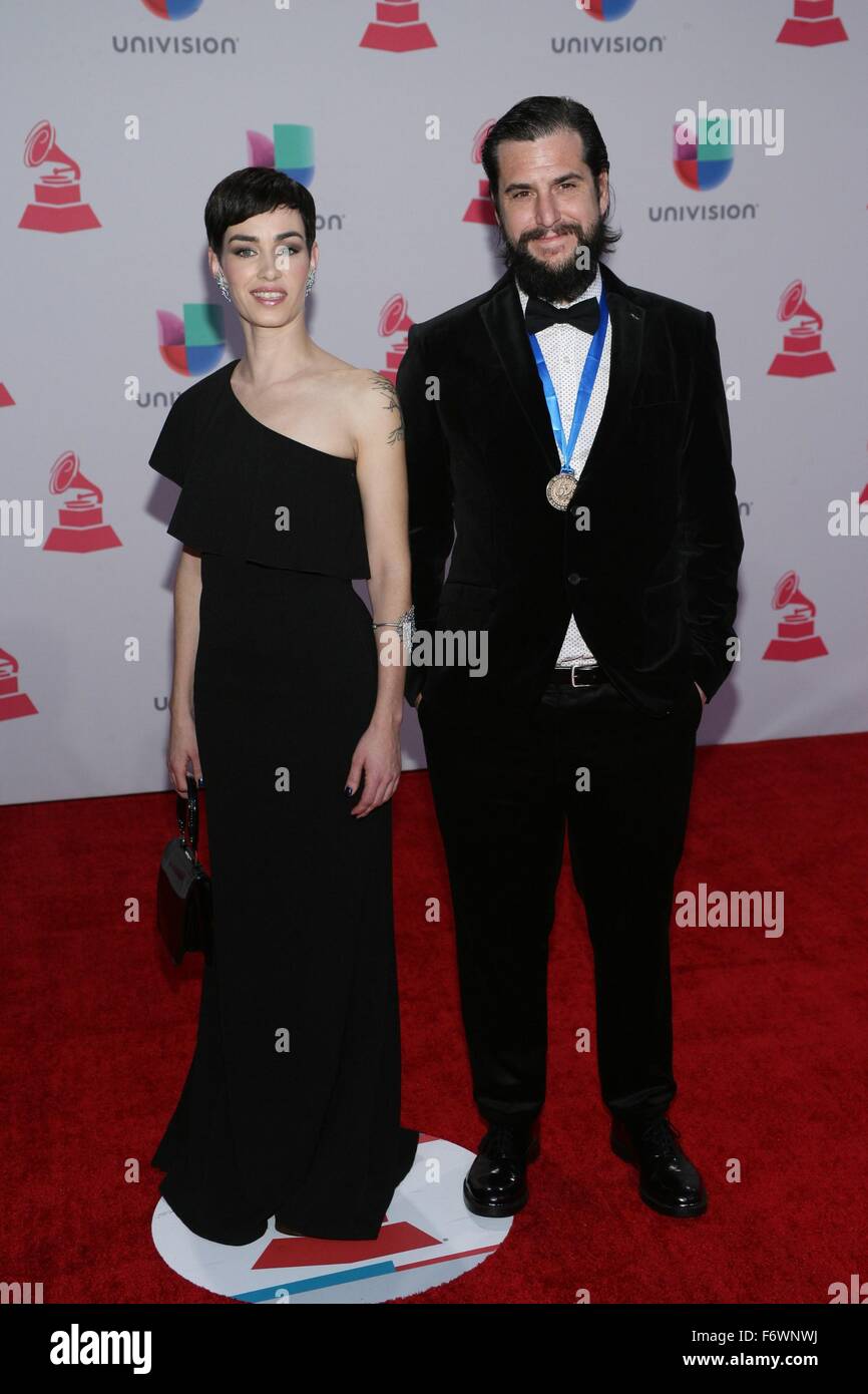 Las Vegas, NV, USA. 19th Nov, 2015. Maria Carrasco, Daniel Etrua at arrivals for 16th Annual Latin GRAMMY Awards - Arrivals 2, MGM Grand Garden Arena, Las Vegas, NV November 19, 2015. Credit:  James Atoa/Everett Collection/Alamy Live News Stock Photo