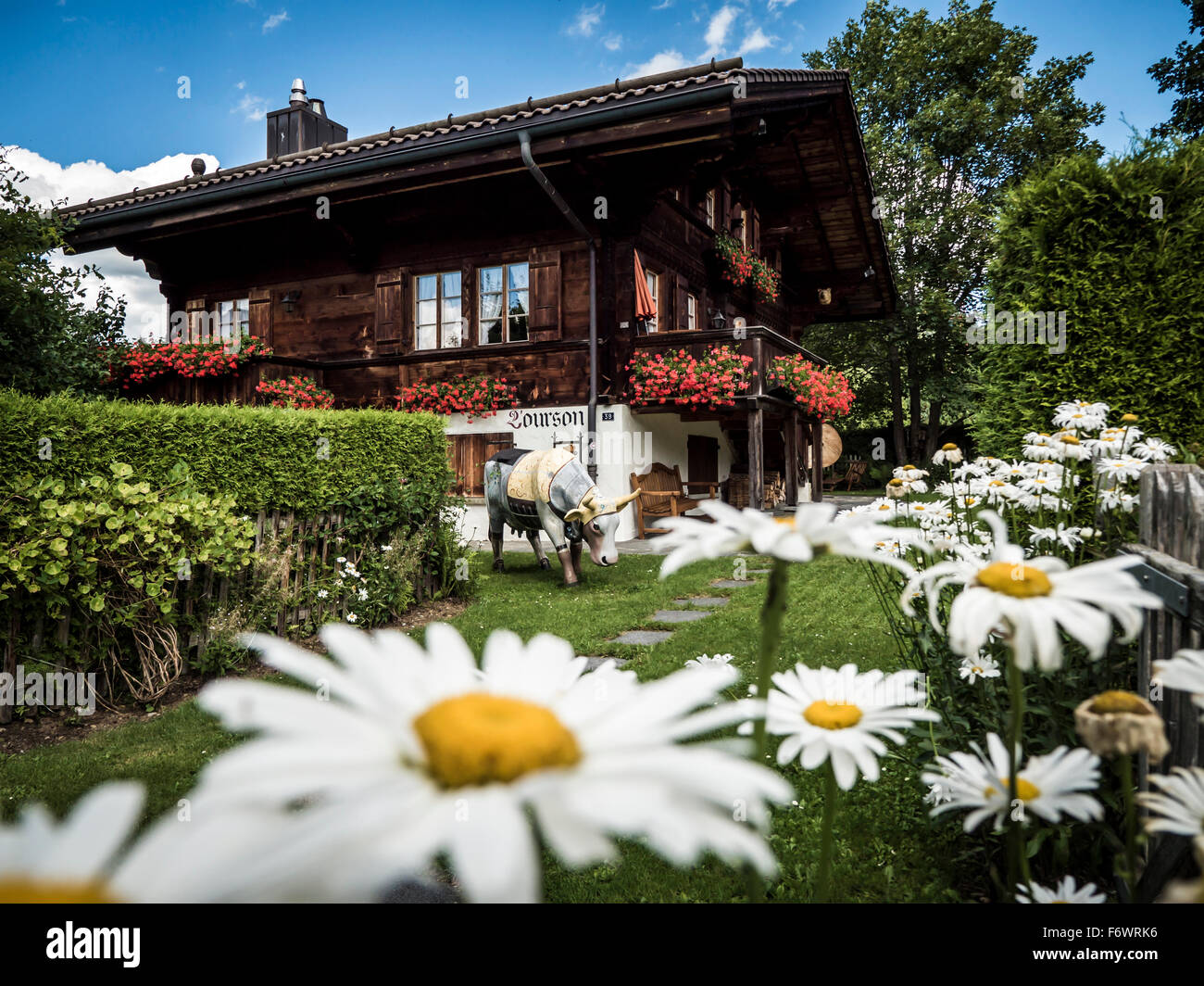 Chalet, Gstaad, Canton of Bern, Switzerland Stock Photo - Alamy