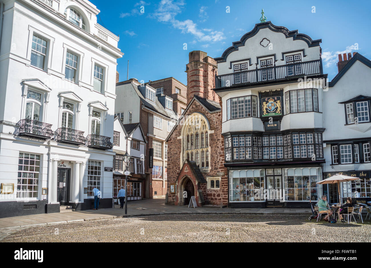 Mols Coffee House at Cathedral Close, Exeter, Devon, England, UK Stock Photo