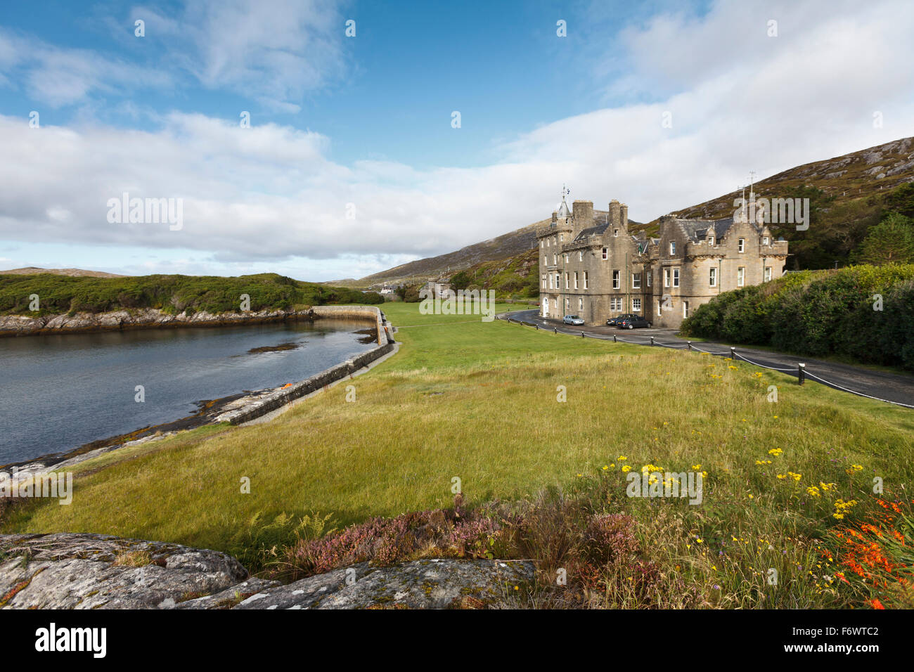 Amhuinnsuidhe Castle, Isle of Harris. Outer Hebrides, Scotland Stock Photo