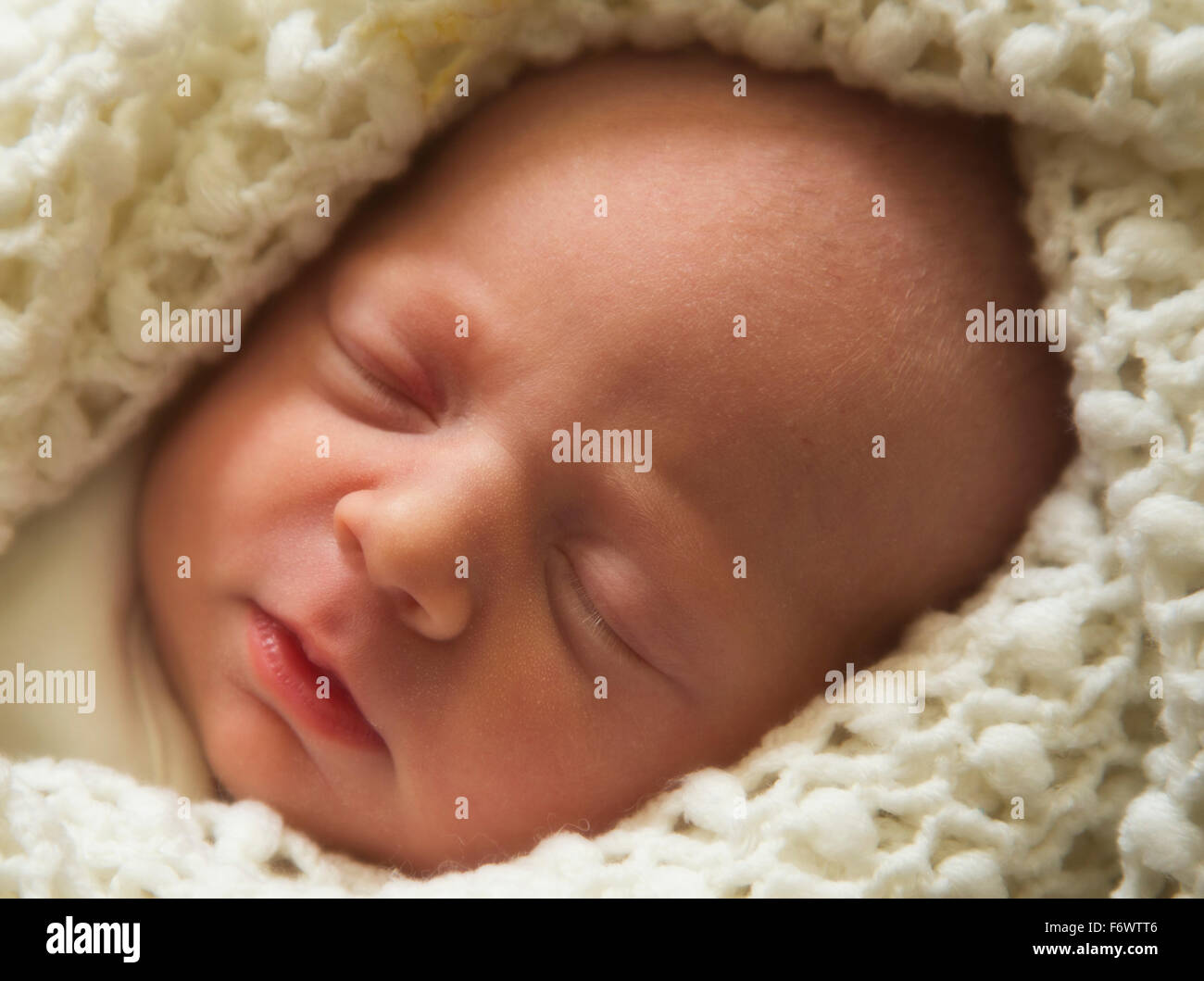 A one day old baby girl Stock Photo
