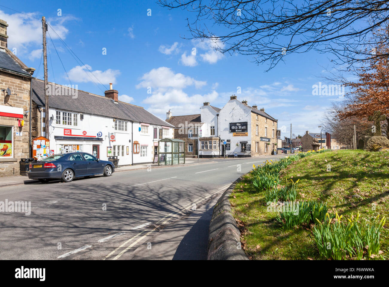 Peak District villages. The village of Hope, Derbyshire, England, UK Stock Photo