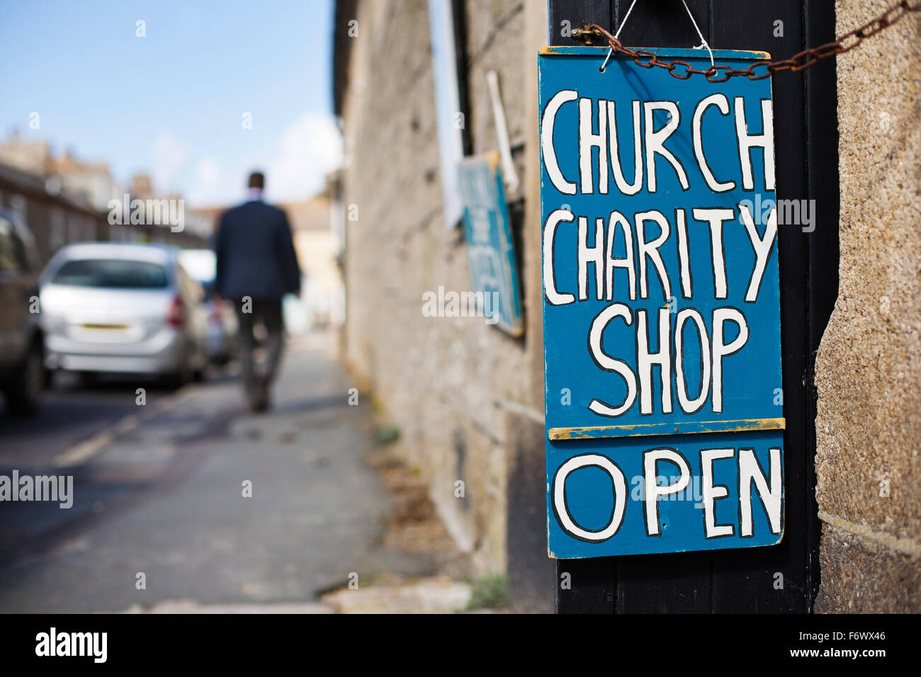 A church Charity shop in the Isles of Scilly,Cornwall Stock Photo Alamy