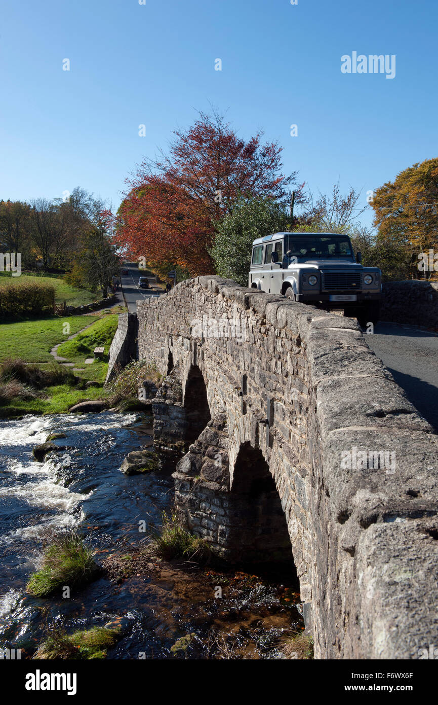 Clapper Bridge Postbridge East Dart River Dartmoor National Park Devon ...