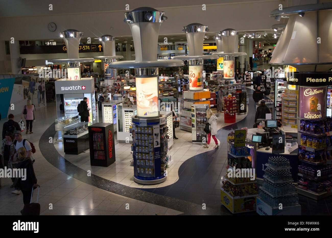 Duty Free shop at Gatwick airport north terminal, London, England, UK Stock Photo