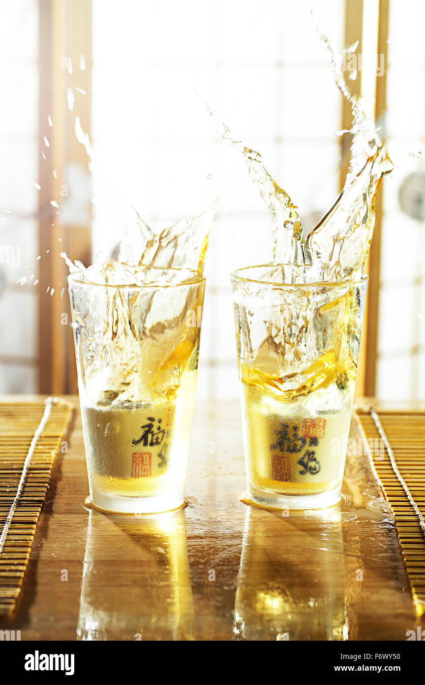 Sake Bomb Stock Photo Alamy