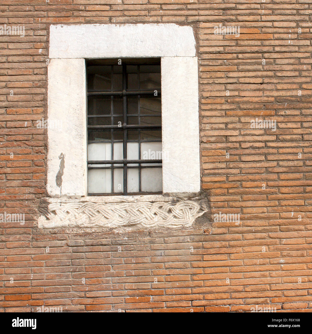 Windows and Red Brick Wall Stock Photo - Alamy