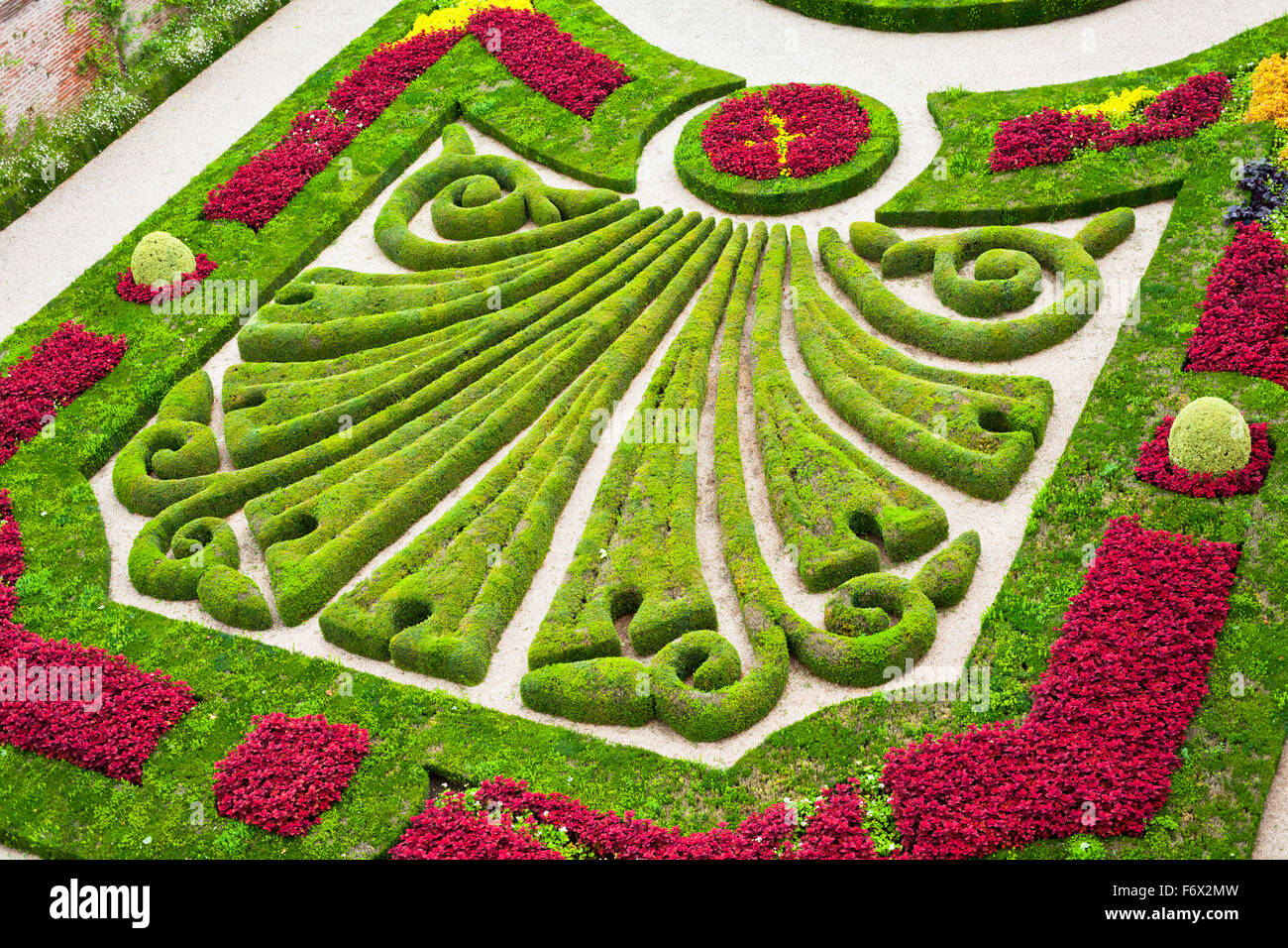 Palais de la Berbie Gardens at Albi, Tarn, France. Horizontal shot Stock Photo