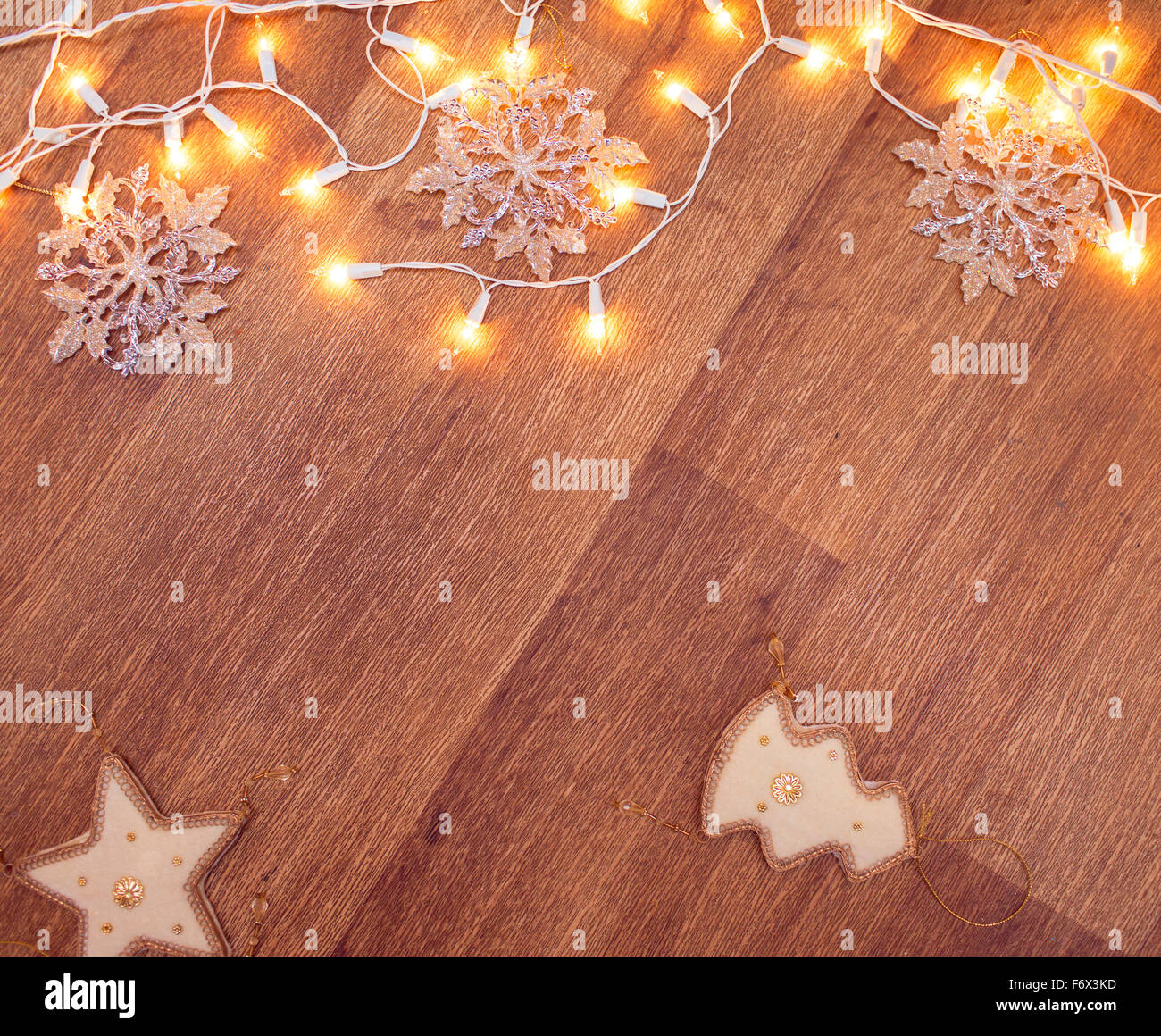 Christmas garland lights Stock Photo Alamy