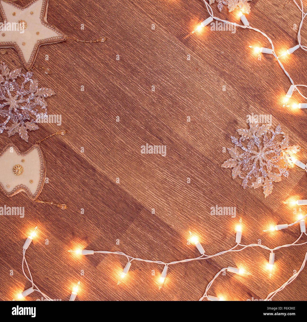 Christmas garland lights Stock Photo Alamy