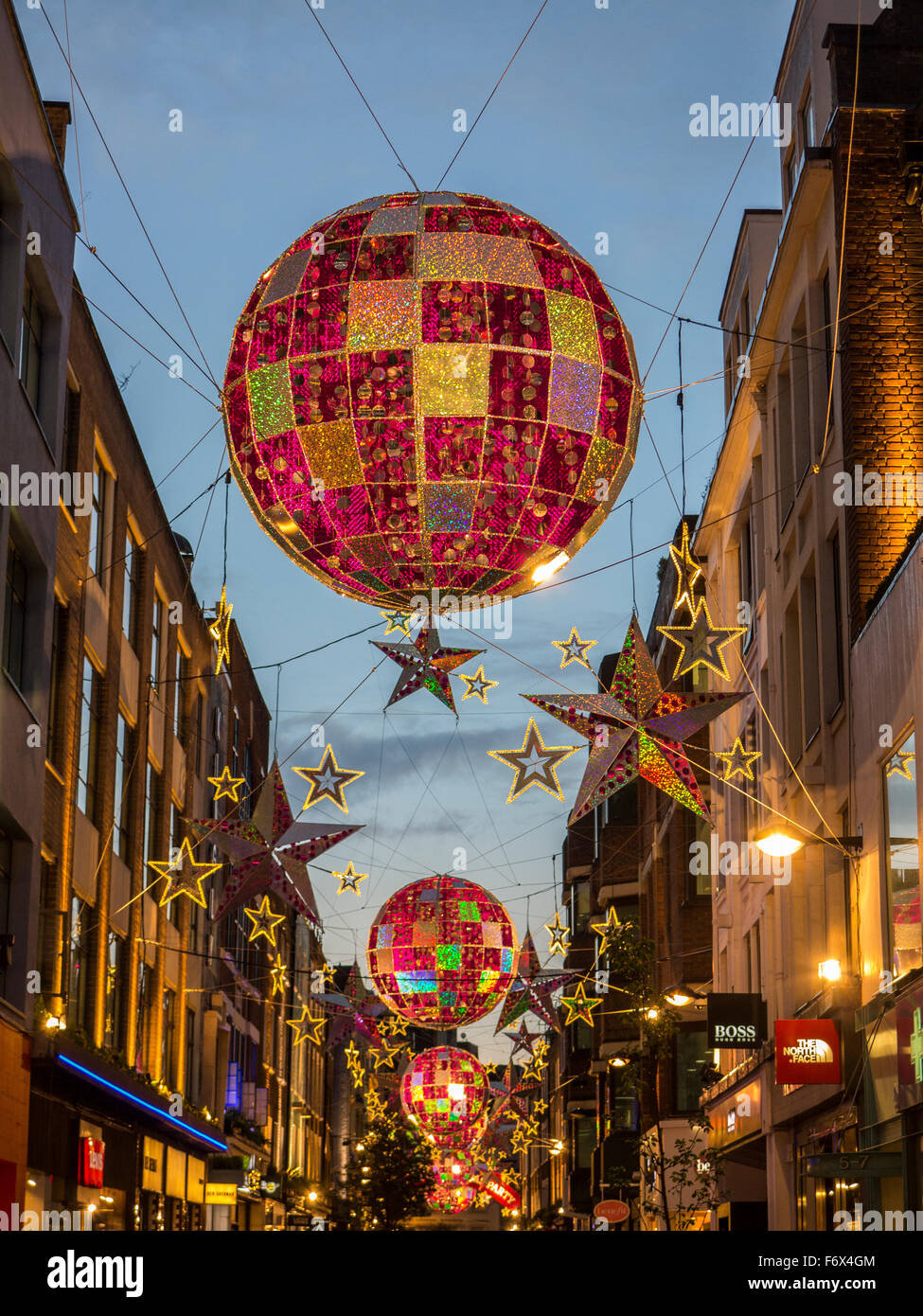 Carnaby Street Christmas lights Stock Photo Alamy