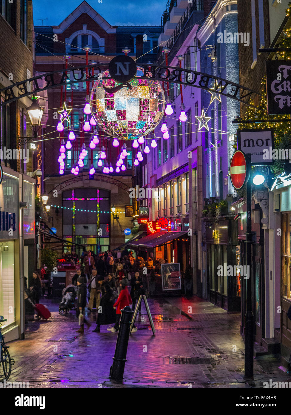 Carnaby Street Christmas lights Stock Photo Alamy