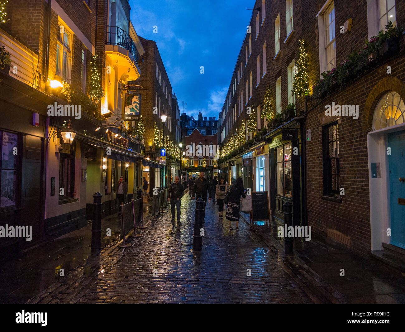 Carnaby Street Christmas lights Stock Photo