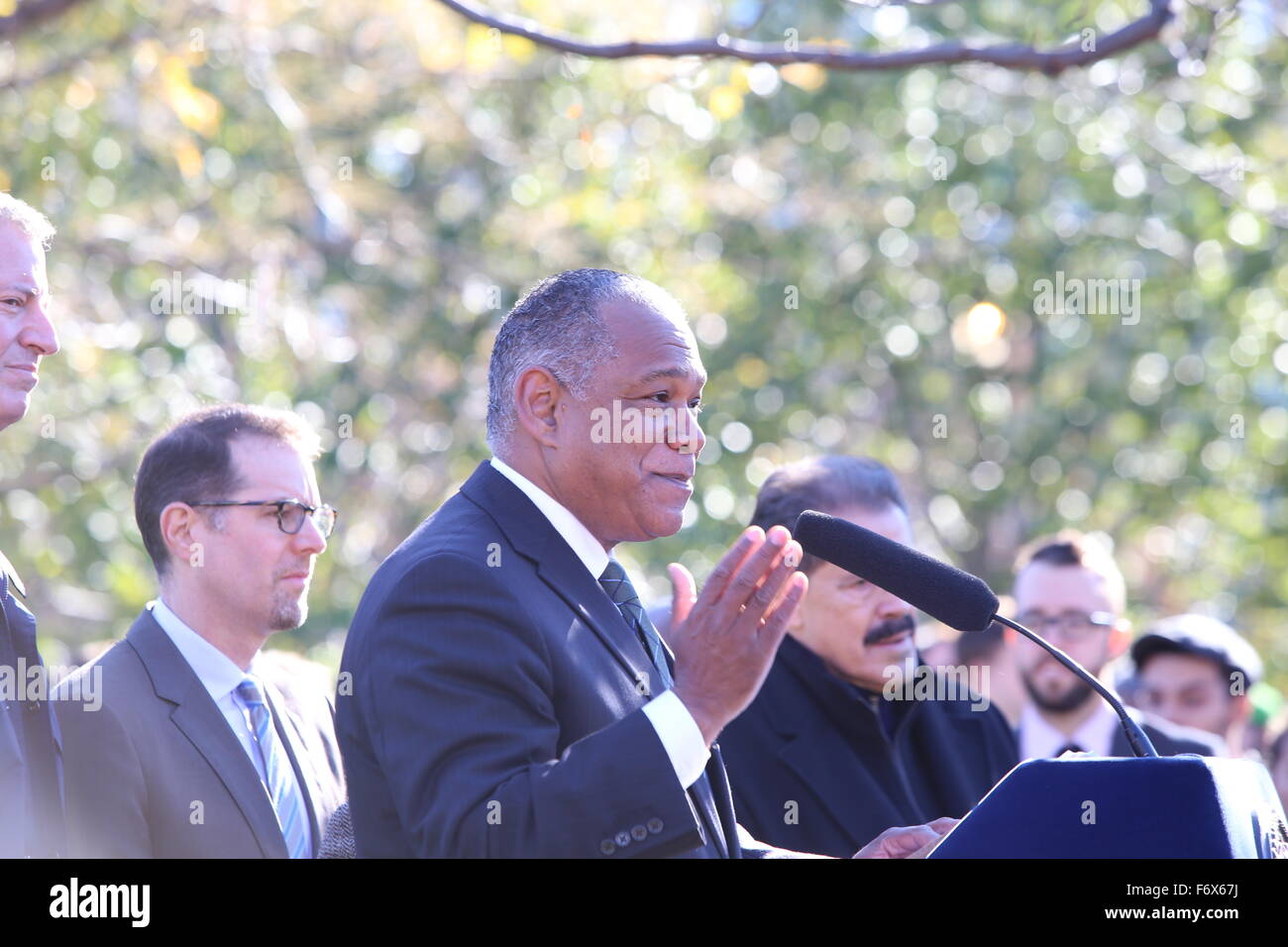 New York City, United States. 20th Nov, 2015. NYC parks commissioner ...