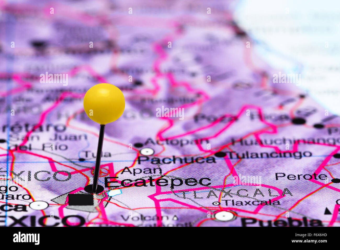 Ecatepec pinned on a map of Mexico Stock Photo Alamy