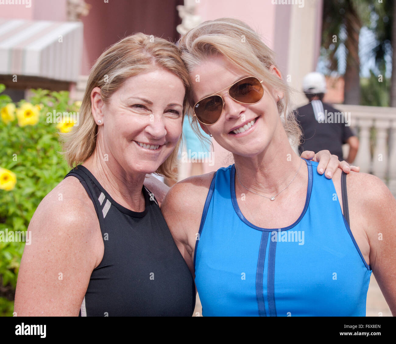 Boca Raton, Florida, US. 20th Nov, 2015. Tennis legend Chris Evert and Maeve Quinlan, actress and former professional tennis player, best known for starring in The Bold and the Beautiful, during media day at 26th Annual Chris Evert/Raymond James Pro-Celebrity Tennis Classic at the Boca Raton Resort & Club in Florida. Chris Evert Charities has raised almost $ 22 million for Florida's most at-risk children Credit:  Arnold Drapkin/ZUMA Wire/Alamy Live News Stock Photo