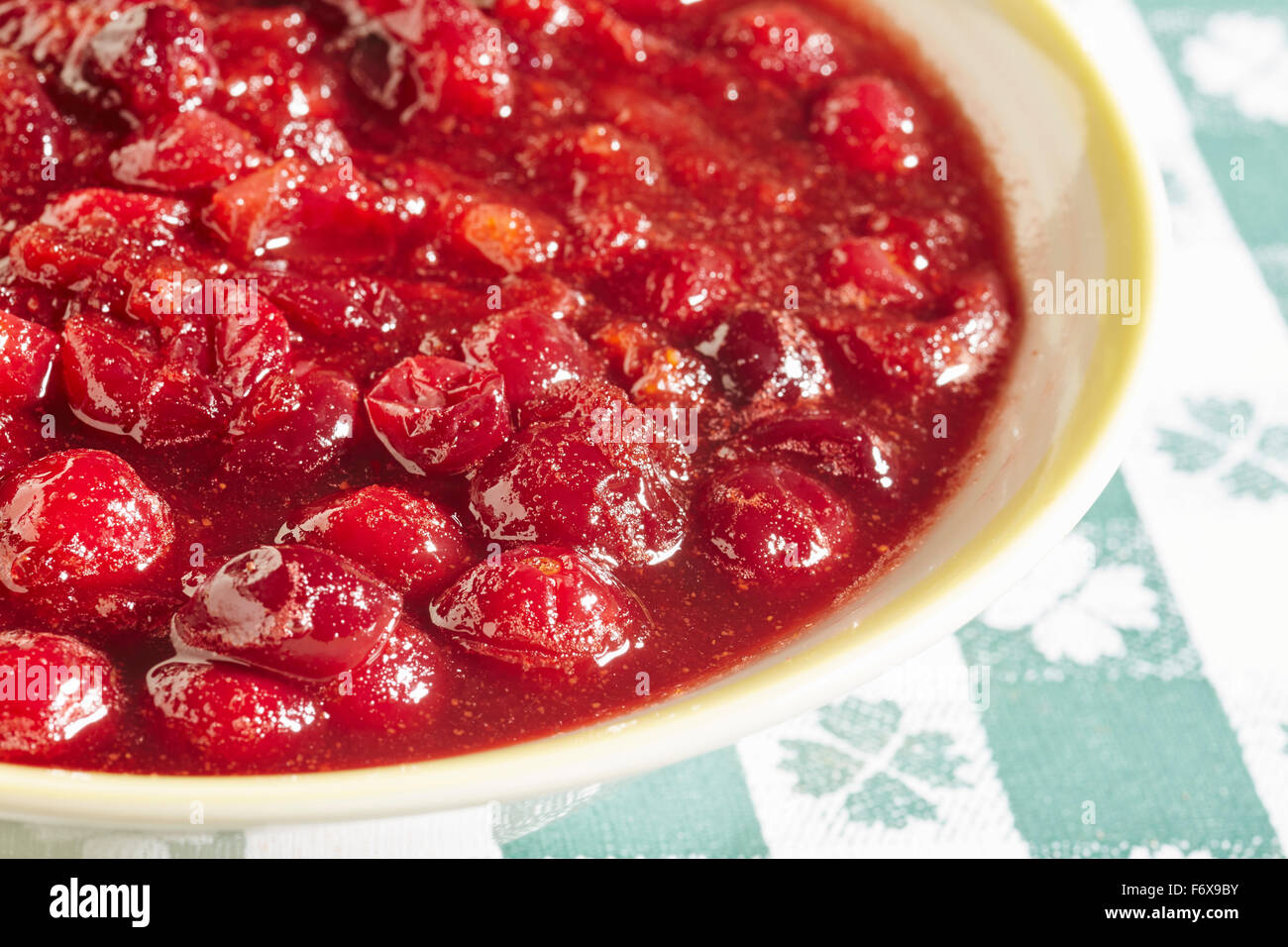 whole berry cranberry sauce Stock Photo