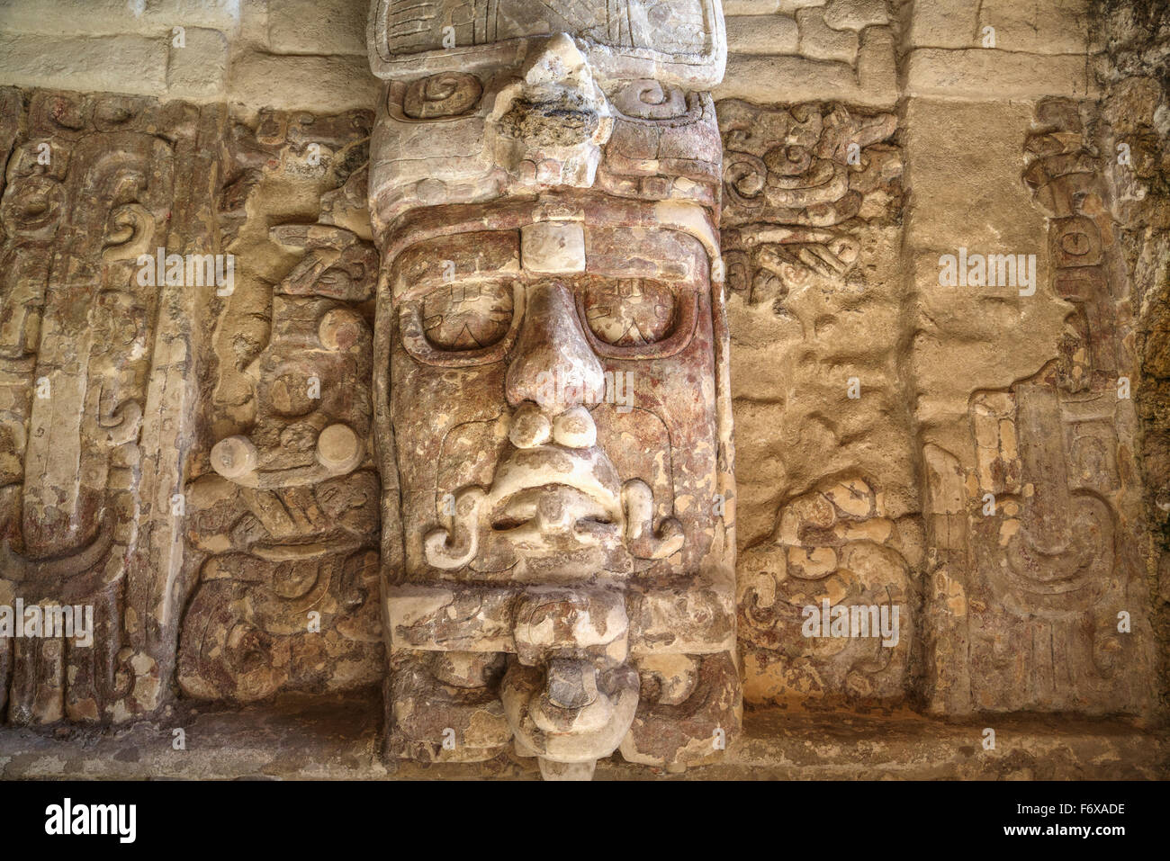 Temple of the Masks, Kohunlich Mayan archaeological site; Quintana Roo