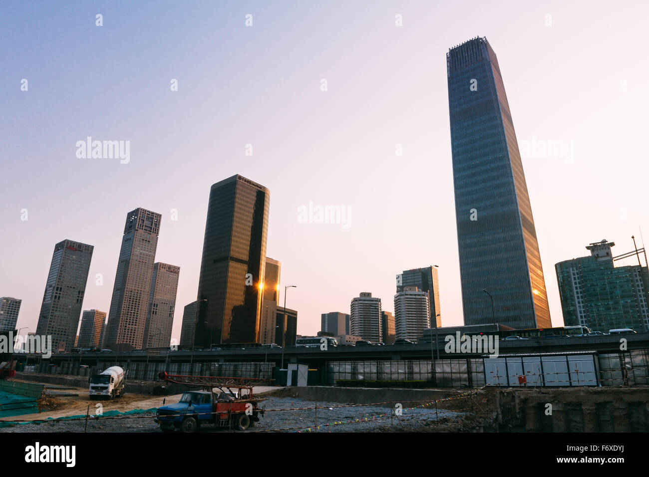 Beijing, China - The view of Beijing CBD in Chaoyang district. Stock Photo