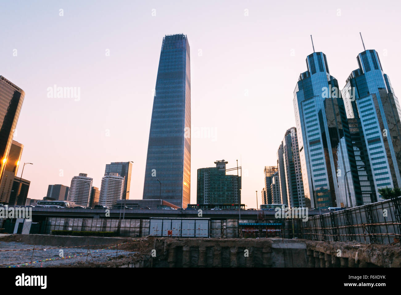 Beijing, China - The view of Beijing CBD in Chaoyang district. Stock Photo