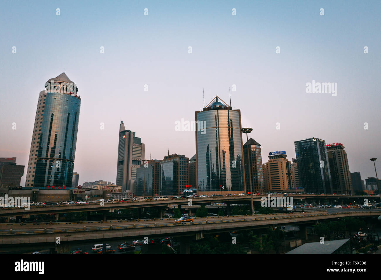 Beijing, China - The view of Beijing CBD in Chaoyang district. Stock Photo