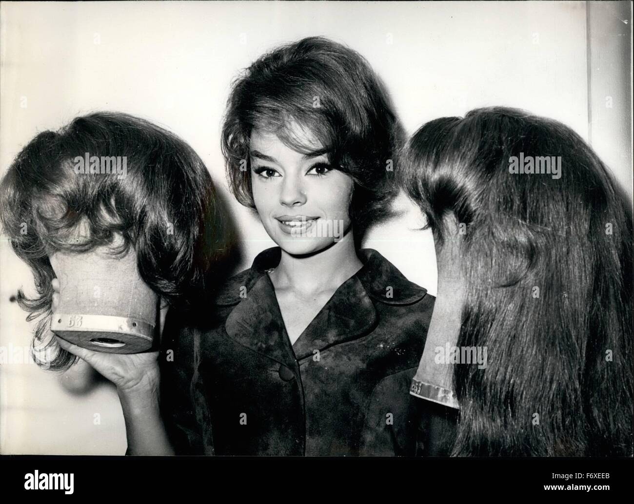 1952 Three wigs for French star Pascale Petit. Pascale Petit