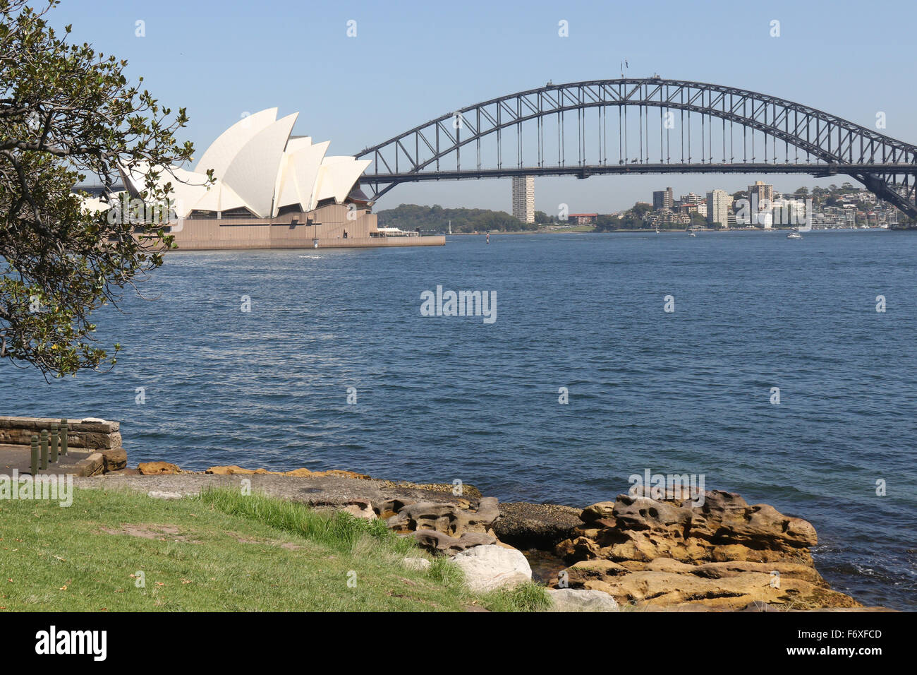 View towards Sydney Opera House and Sydney Harbour Bridge from Mrs ...