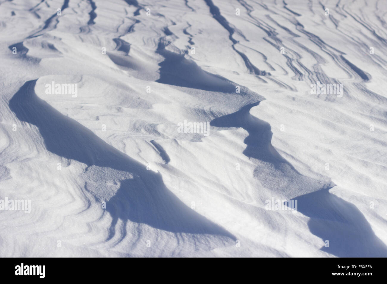 Snow waves background, top view Stock Photo - Alamy