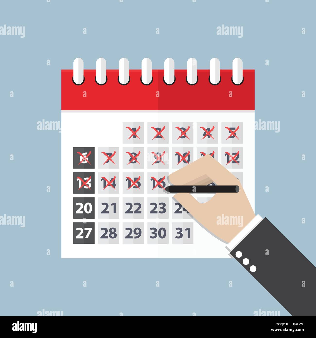 Businessman Hands Mark On The Calendar VECTOR EPS10 Stock Vector Businessman Hands Mark On The Calendar VECTOR EPS10 Stock Vector