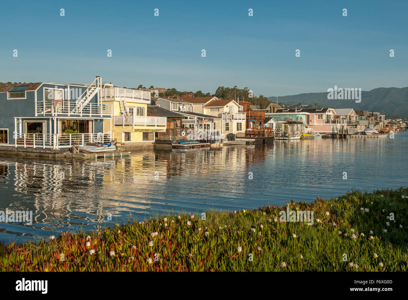 Early morning  in Sausalito, CA. Stock Photo