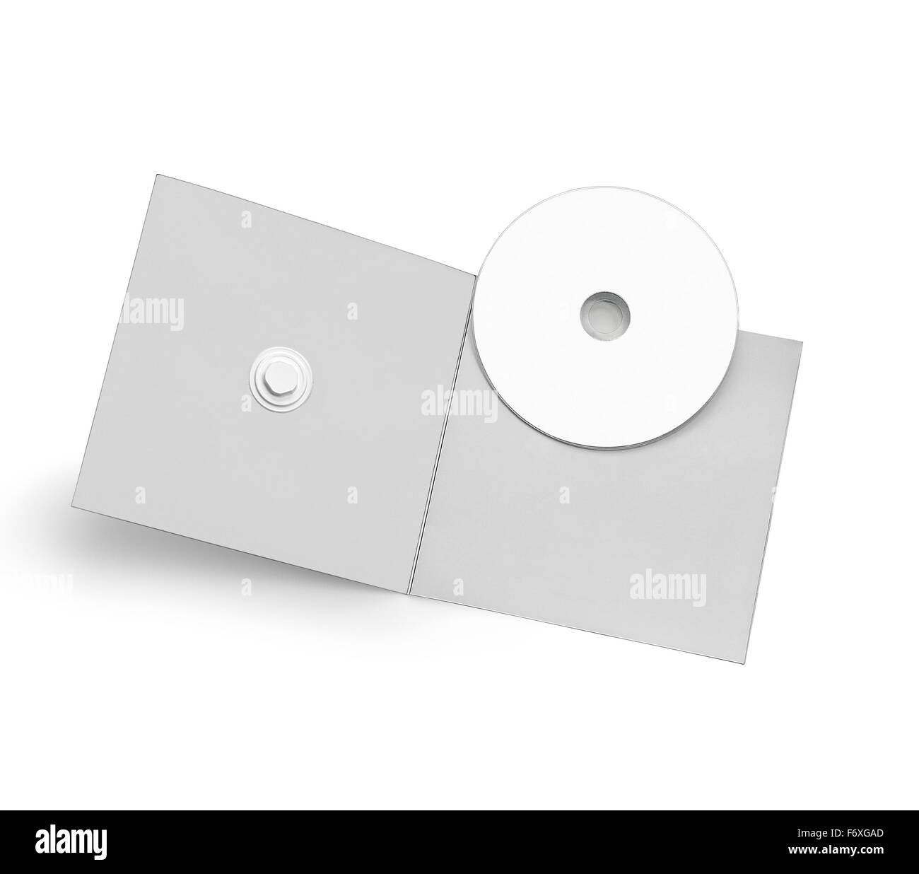Blank Cd with a cardboard pack Stock Photo