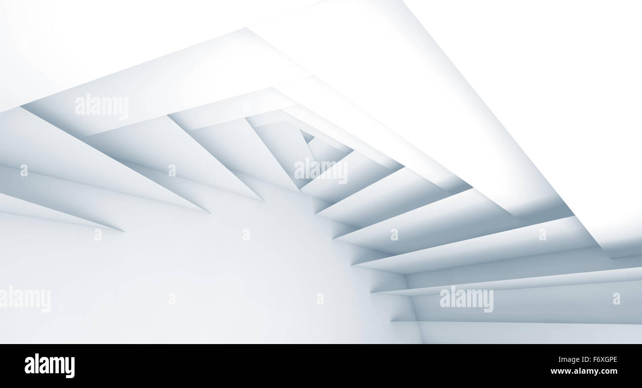 Abstract white geometric background with layers pattern, 3d ...